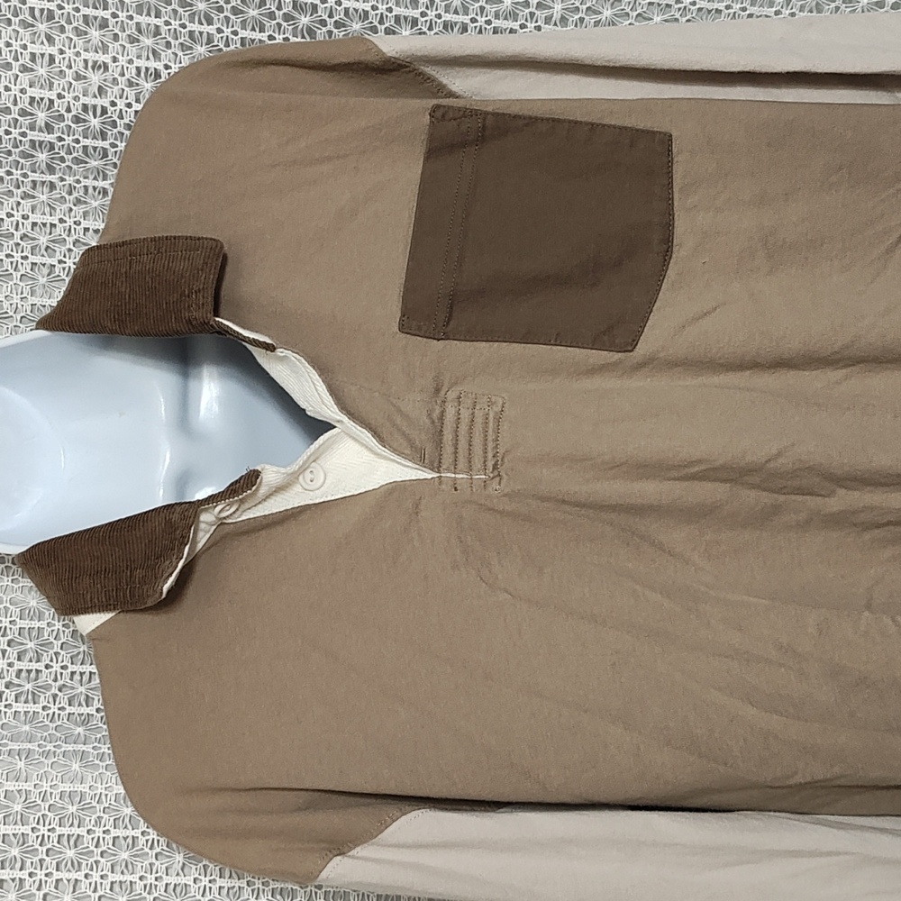 Abercrombie & Fitch Two-Tone Long Sleeve Shirt - Picture 2 of 10
